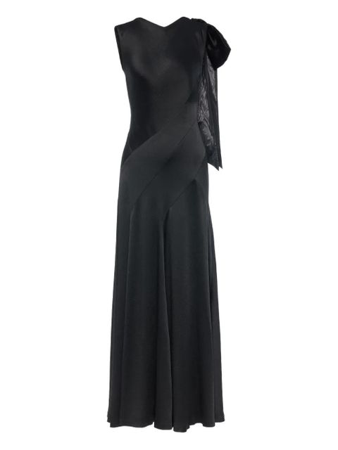 Maison Margiela bow-detail asymmetric gown - Black - zdjęcie produktu nr 1
