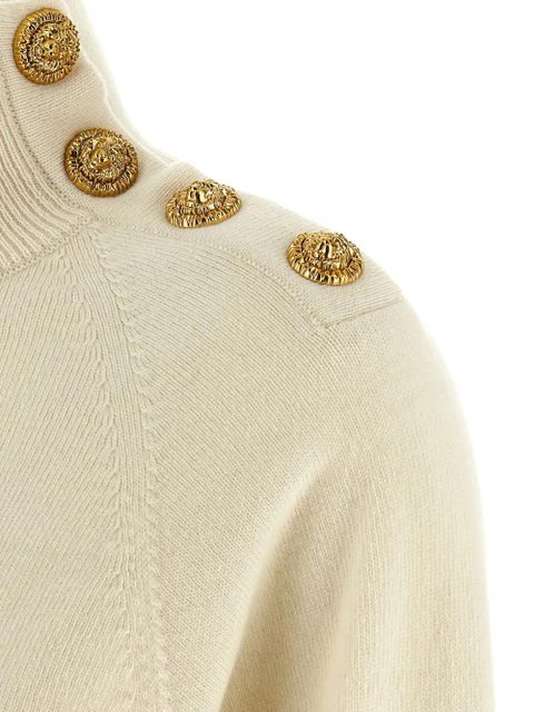 Balmain high-neck coin-button sweater - Neutrals - zdjęcie produktu nr 2