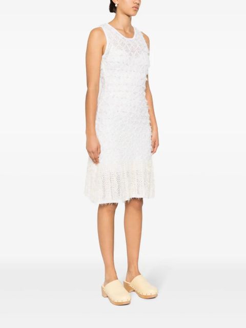Chloé frayed mini dress - Neutrals - zdjęcie produktu nr 2