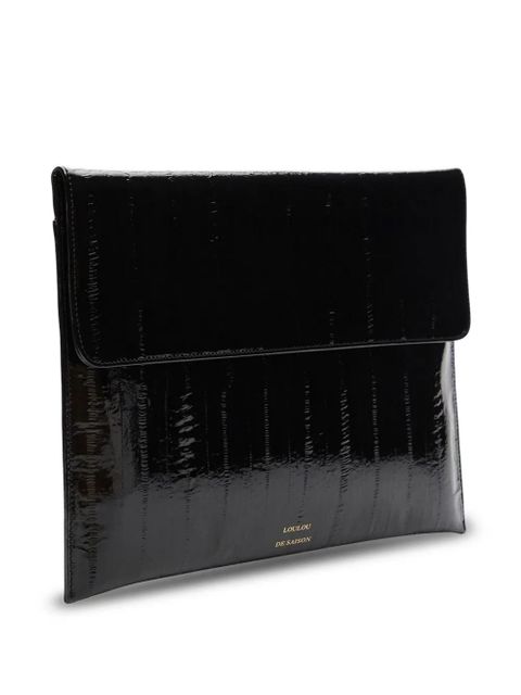 LouLou de Saison Maury leather clutch bag - Black - zdjęcie produktu nr 2