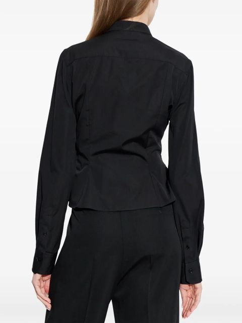 Alexander McQueen pleated shirt - Black