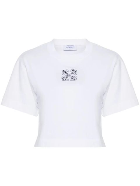 Off-White Bling Leaves S Arrow crop T-shirt
