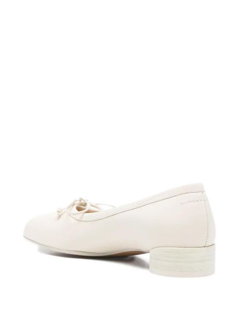 MM6 Maison Margiela bow-detail leather pumps - Neutrals