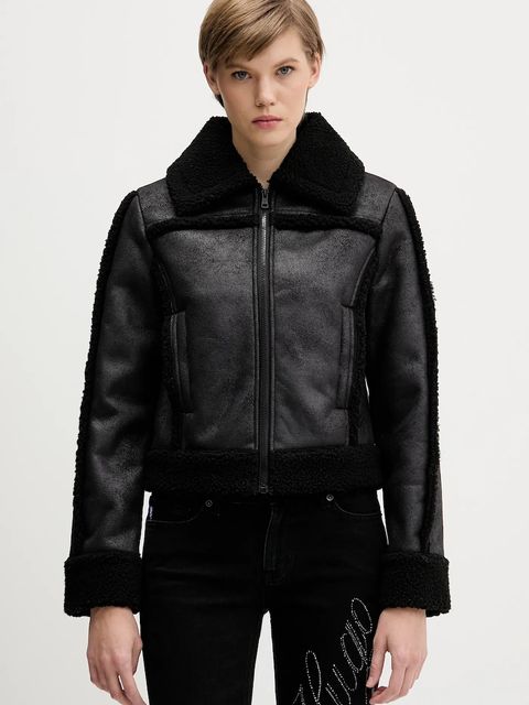 Guess Jeans kurtka kolor czarny przejściowa W5BL13 W1862 - zdjęcie produktu nr 1