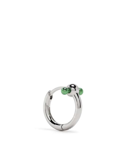 EÉRA 18kt white gold Bar mini hoop earring - Silver - zdjęcie produktu nr 1