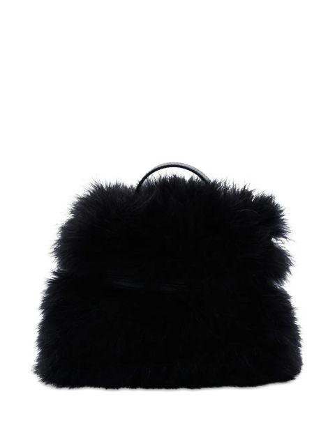 Moschino feathers top handle tote bag - Black - zdjęcie produktu nr 2