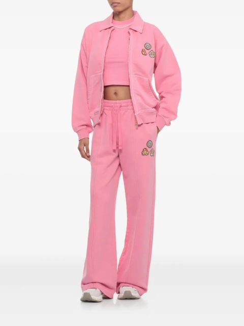 Casablanca logo-appliqué palazzo trousers - Pink