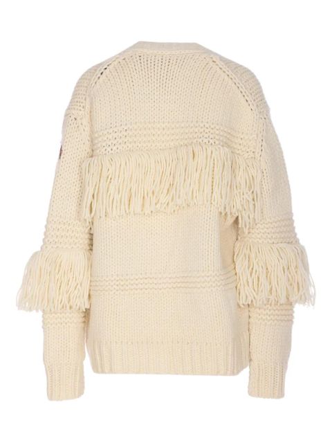 Moncler Grenoble fringes cardigan - Neutrals
