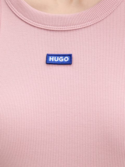 Hugo Blue top Easy Tank_B damski kolor różowy 50508857
