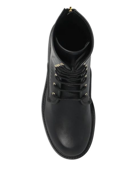Max Mara lace-up combat boots - Black