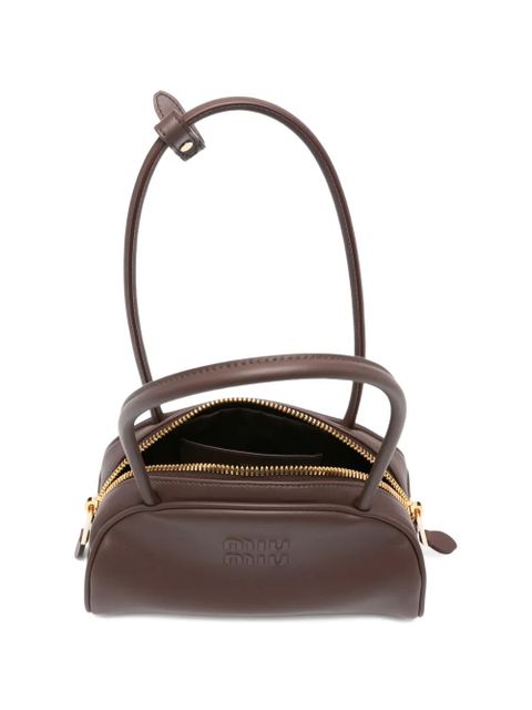 Miu Miu Bauletto embossed tote bag - Brown