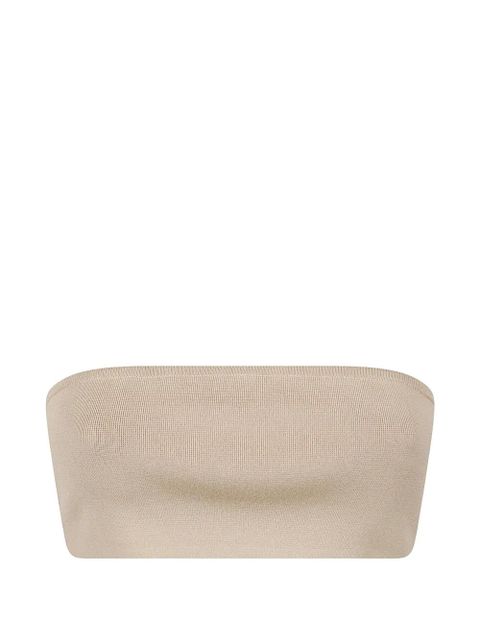Max Mara fine-ribbed bandeau top - Neutrals - zdjęcie produktu nr 1