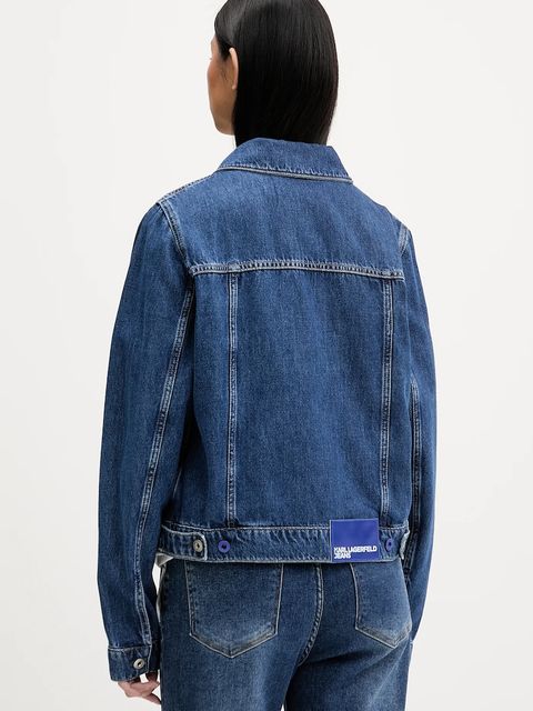 Karl Lagerfeld Jeans kurtka jeansowa kolor granatowy przejściowa A1W14002 - zdjęcie produktu nr 2