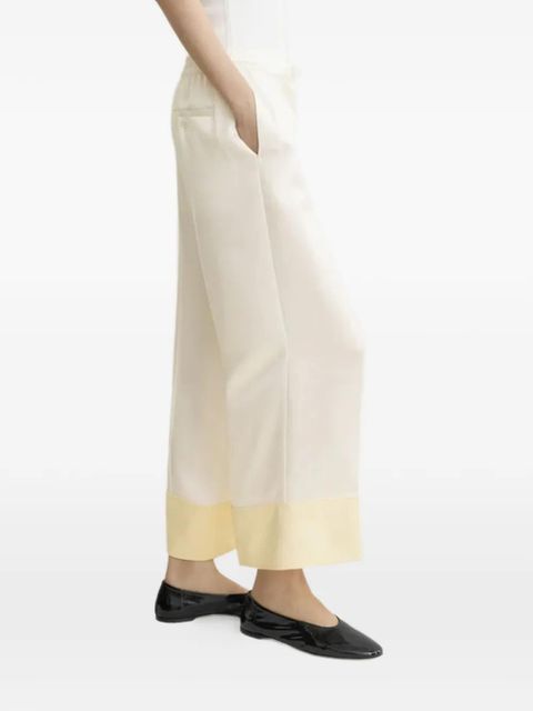 TOTEME drawstring silk trousers - White