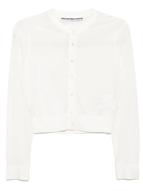 Alexander Wang crystal-embellished cropped top - White - zdjęcie produktu nr 1