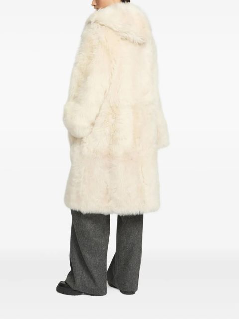 Yves Salomon Long Toscana coat - White