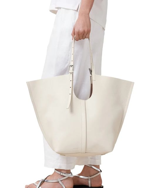 AllSaints torebka skórzana ARA kolor biały W312XC