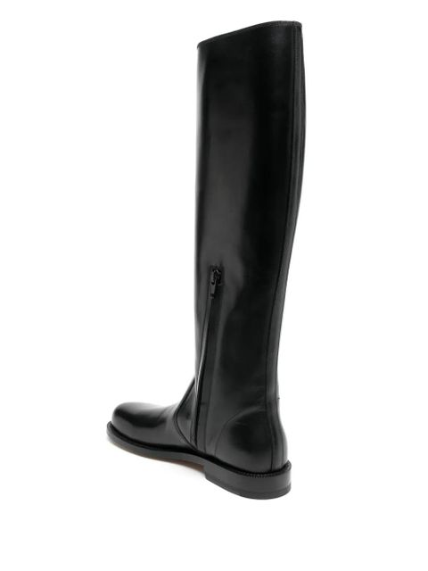 LOEWE Campo leather boots - Black