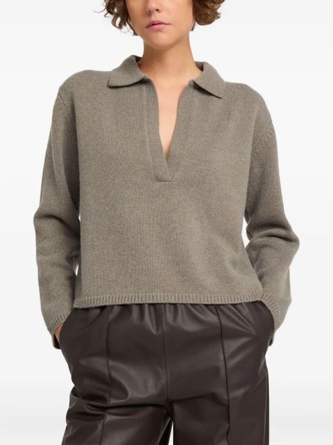 Yves Salomon polo-collar sweater - Grey