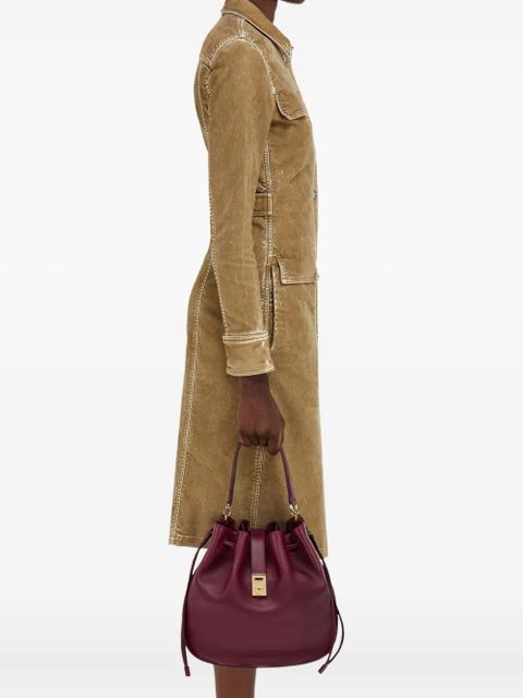 Ferragamo drawstring Gancini-detail bucket bag - Red - zdjęcie produktu nr 2