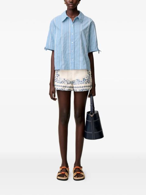 Claudie Pierlot striped tie-cuff shirt - Blue - zdjęcie produktu nr 2