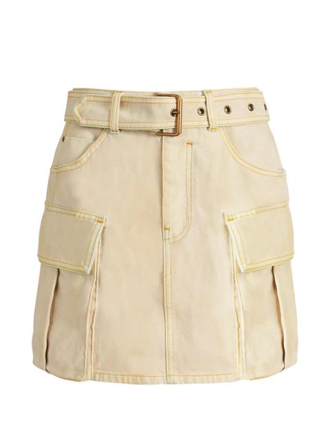Balmain faded denim skirt - Neutrals - zdjęcie produktu nr 1