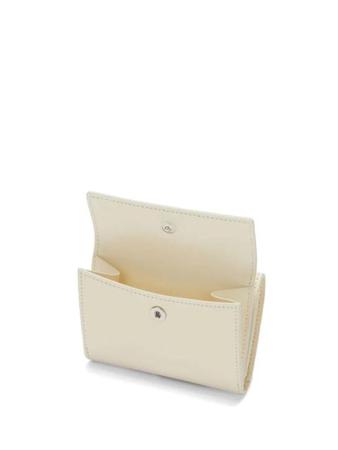 Jil Sander logo-embroidered leather purse - Neutrals