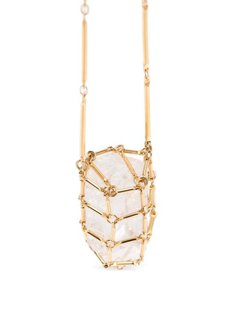 ISABEL MARANT Rock Crystal necklace - Gold