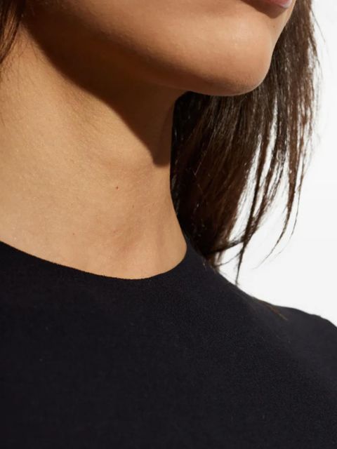MM6 Maison Margiela shimmer-effect short-sleeve T-shirt - Black