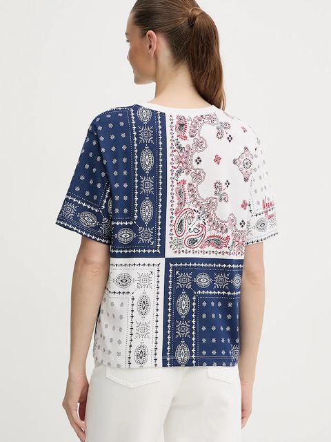 Weekend Max Mara t-shirt bawełniany damski kolor granatowy 2525976051600