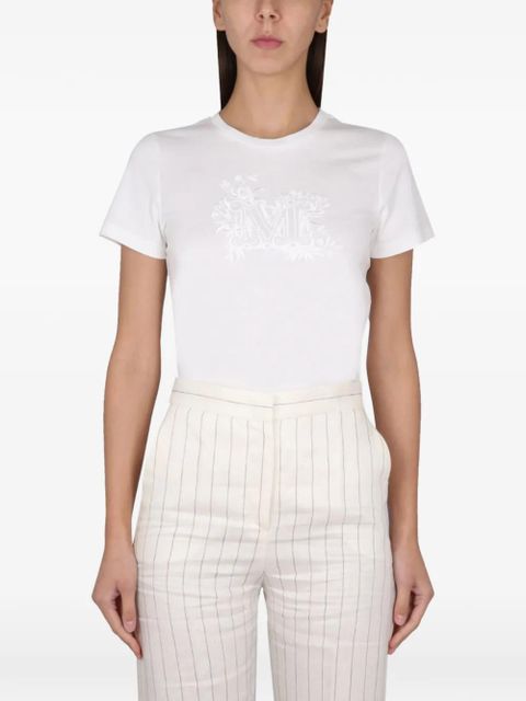 Max Mara logo-embroidery T-shirt - White - zdjęcie produktu nr 1