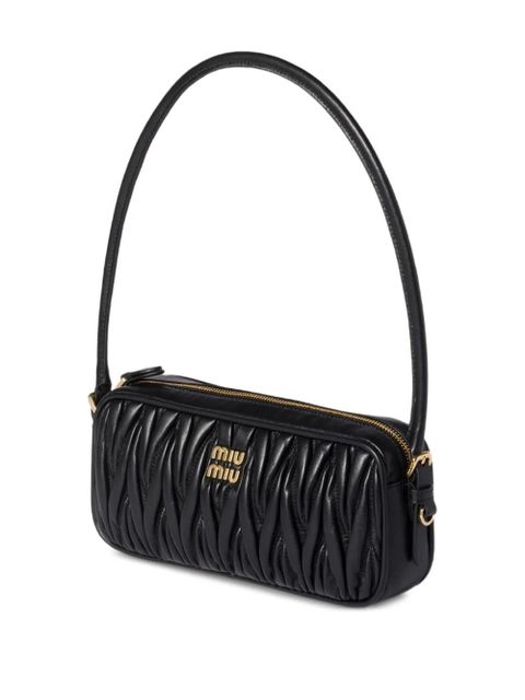 Miu Miu matelassé leather mini bag - Black - zdjęcie produktu nr 2