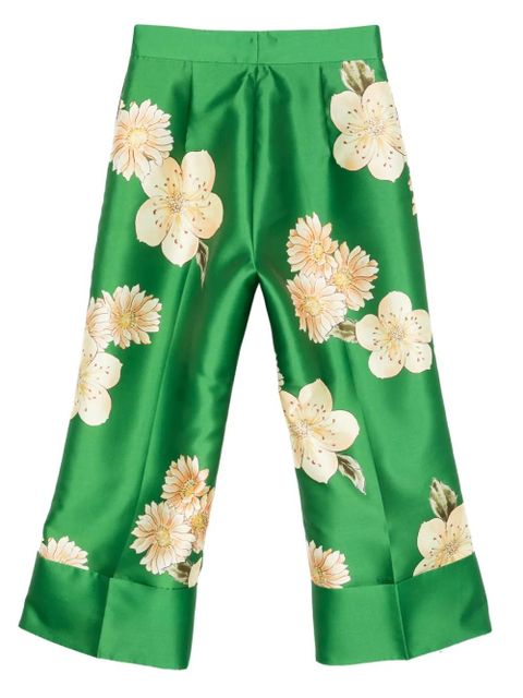 ALEMAIS floral-print trousers - Green