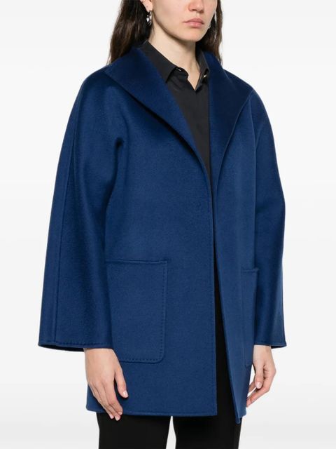 Max Mara hooded belted coat - Blue