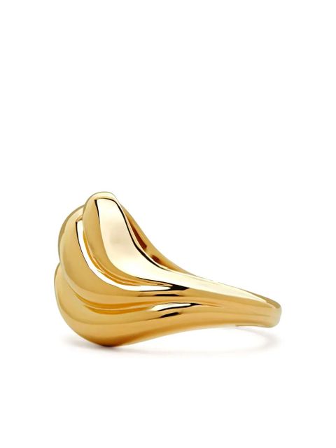 Monica Vinader Swirl chunky band ring - Gold