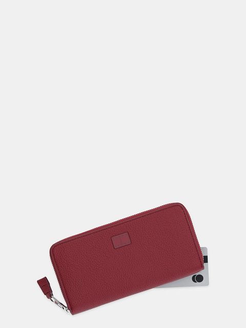 Tommy Jeans portfel damski kolor bordowy AW0AW17585