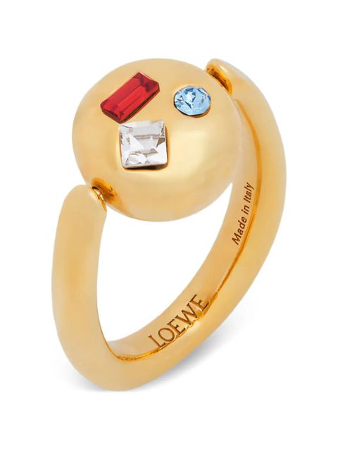 LOEWE crystal-embellished ring - Gold - zdjęcie produktu nr 2