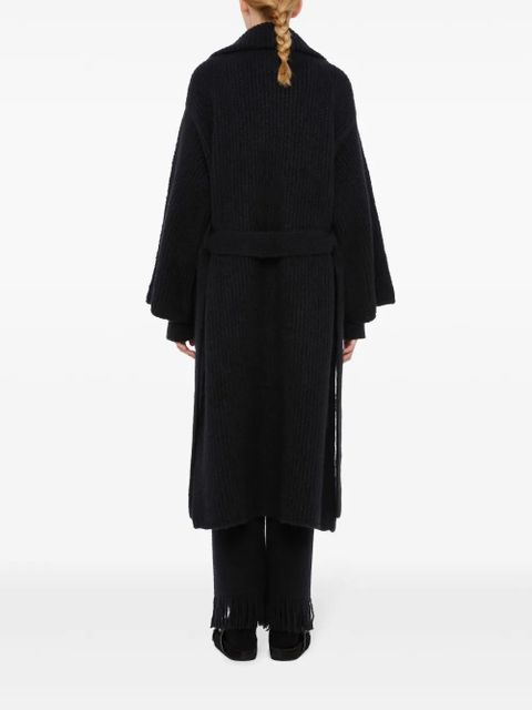 Alanui knitted robe coat - Black