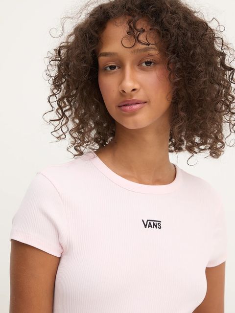 Vans t-shirt damski kolor różowy VN000RD1O321