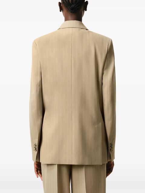 AMI Paris striped single-breasted blazer - Neutrals
