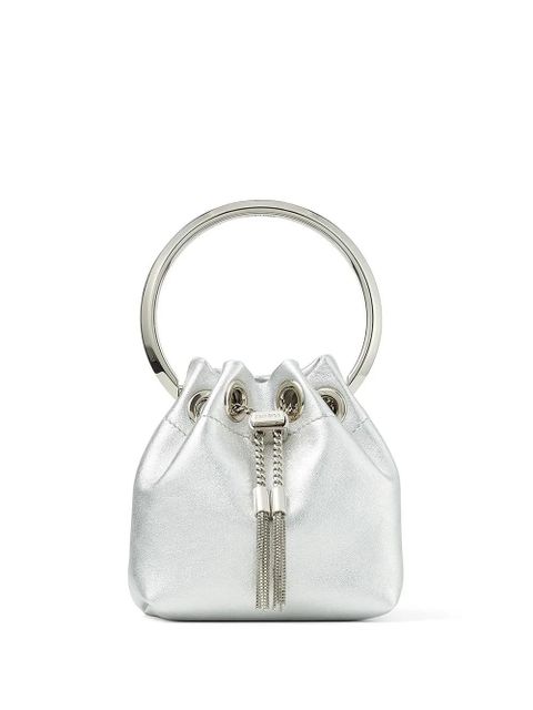 Jimmy Choo Bon Bon micro bucket bag - Silver - zdjęcie produktu nr 1