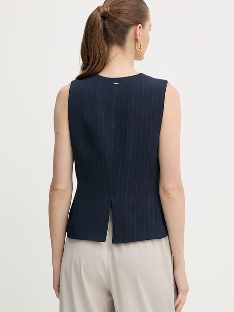 BOSS marynarka kolor niebieski dwurzędowa wzorzysta 50548492