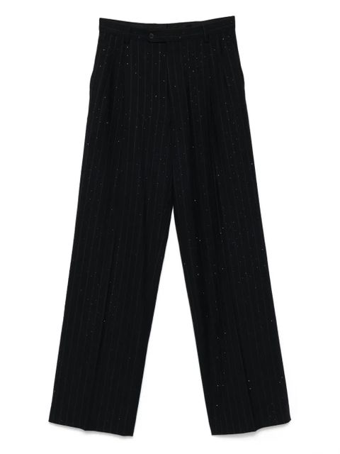 SANDRO pinstripe metallic trousers - Blue - zdjęcie produktu nr 1