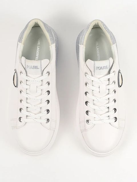 Karl Lagerfeld sneakersy skórzane KAPRI damskie kolor biały KL62530F