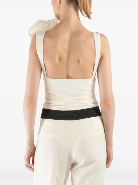 Magda Butrym flower V-neck swimsuit - Neutrals