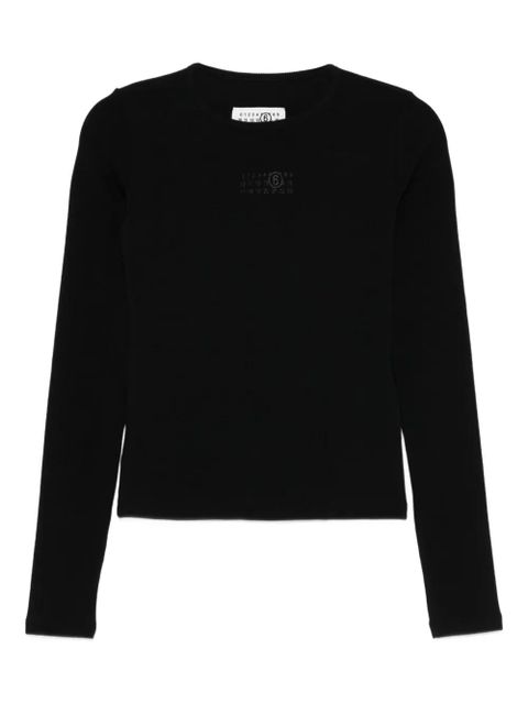 MM6 Maison Margiela Long-sleeved Top - Black - zdjęcie produktu nr 1