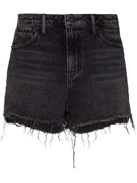 Alexander Wang raw-hem denim shorts - Black - zdjęcie produktu nr 1