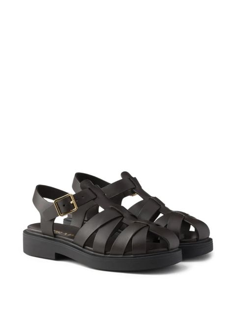 Prada leather sandals - Brown - zdjęcie produktu nr 2
