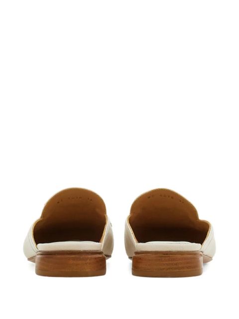 Ferragamo fringed Gancio mules - White