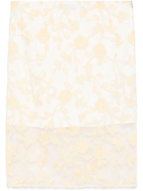 ROTATE BIRGER CHRISTENSEN floral-beaded pencil skirt - Yellow - zdjęcie produktu nr 1